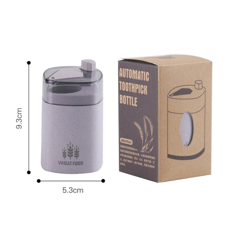 Wheat Straw Hand Press Toothpick Box Toothpicks Storage Box