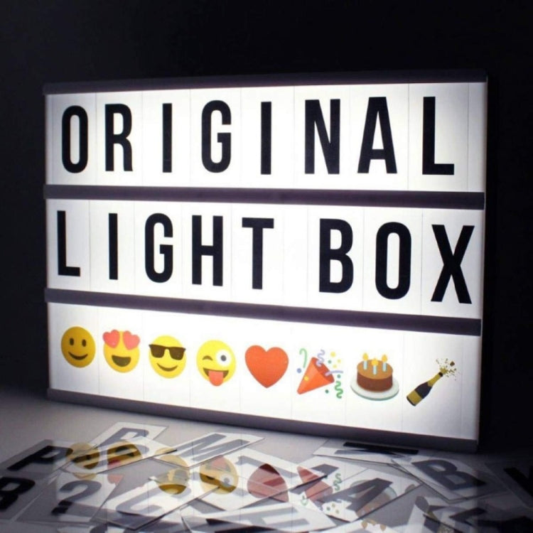 DIY A4 Size LED Combination Light Box Night Table Lamp DIY BLACK Letters Cards USB Powered Lightbox