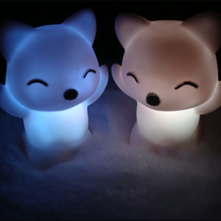 5 PCS 7 Changing Colors Lovely Fox Shape LED Night Light Decoration Bedside Lamp Home Bedroom Desktop Light