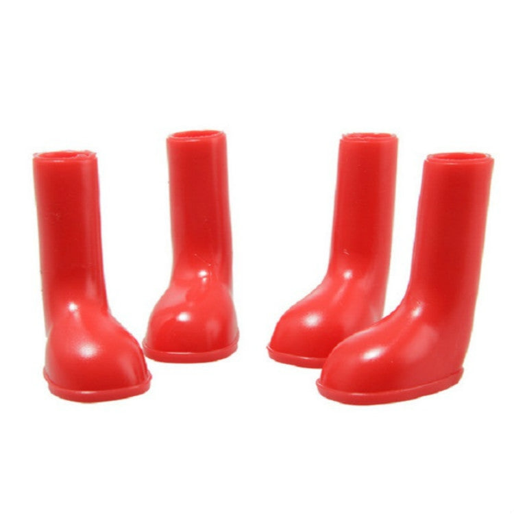 4 PCS/Set Pet Rain Boots Waterproof Non-slip Dog Shoes, Size:L