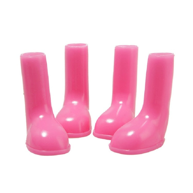 4 PCS/Set Pet Rain Boots Waterproof Non-slip Dog Shoes, Size:L
