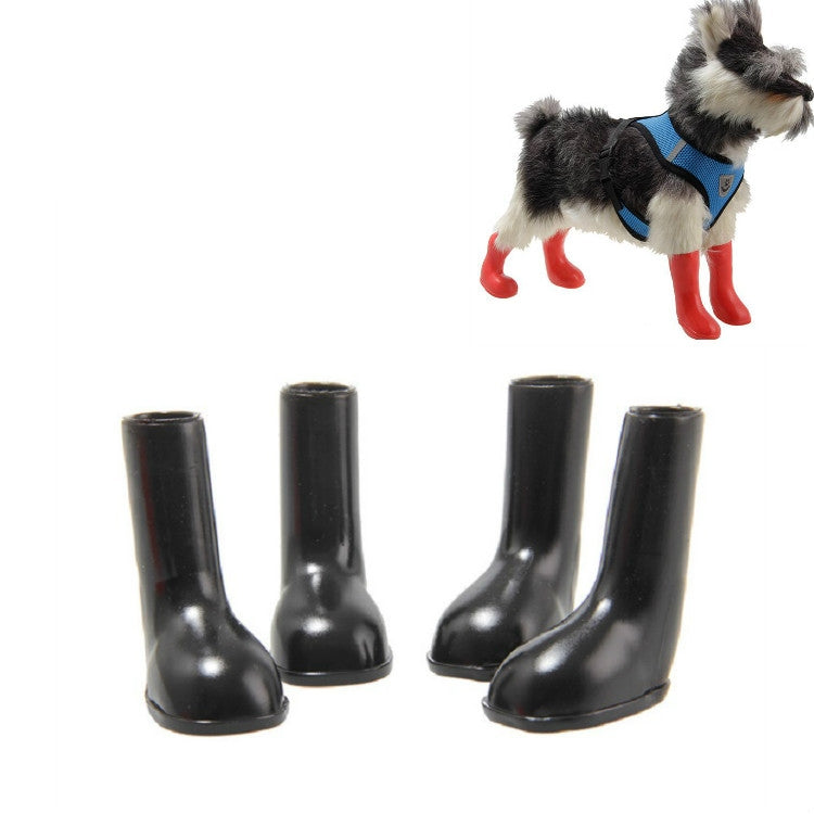 4 PCS/Set Pet Rain Boots Waterproof Non-slip Dog Shoes, Size:L
