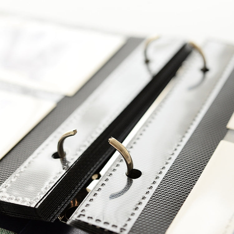 5 inch Photos Cotton Linen Loose-leaf Album Movie Ticket Postcard Storage Book(Purple)