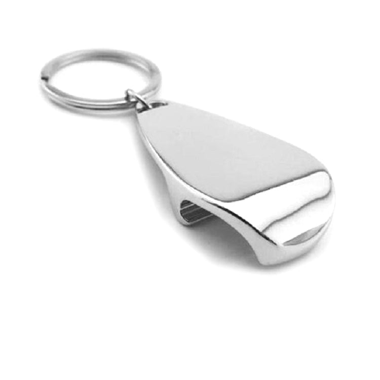 2 PCS Glossy Bottle Opener Keychain Metal Key Ring