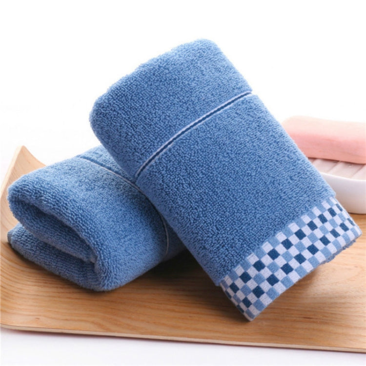 Thick Cotton Absorbent Double-Sided Towel, Color:Blue