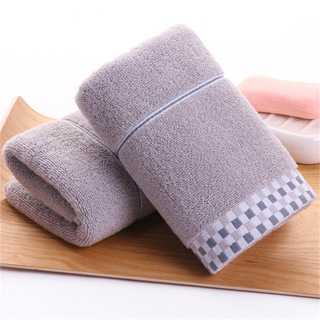 Thick Cotton Absorbent Double-Sided Towel, Color:Gray
