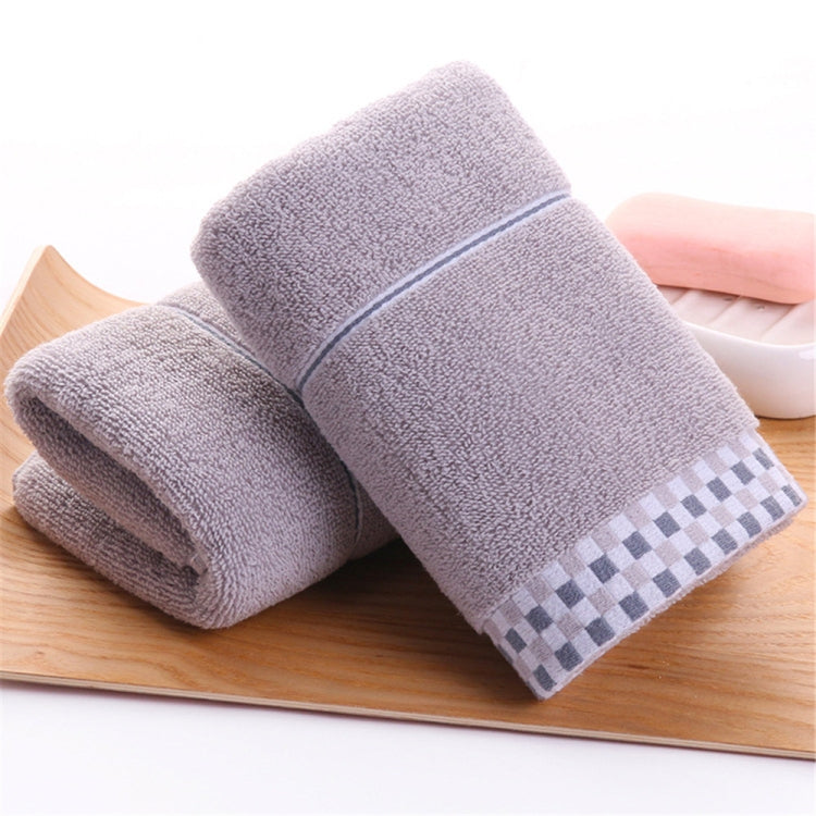 Thick Cotton Absorbent Double-Sided Towel, Color:Gray