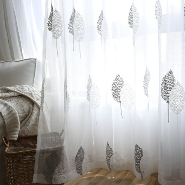 Embroidered Tulle Window Curtains for Living Room Bedroom  Kitchen Window Drapes