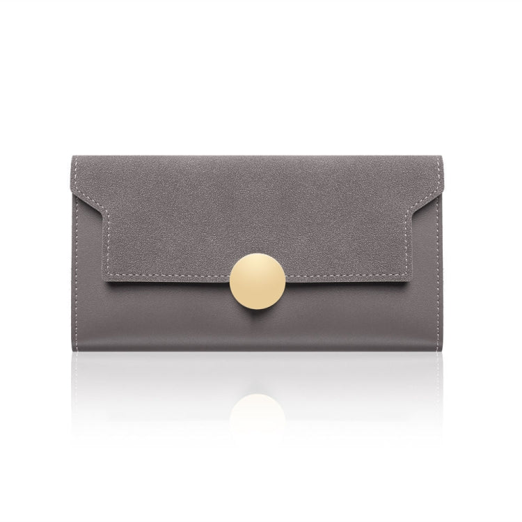 Women Splicing Long Wallet Ring Snap Multi-function Coin Purse