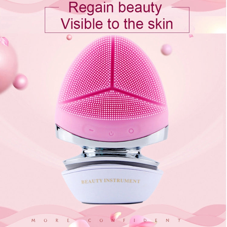 Multifunctional Ultrasonic Face and Eye Electric Warm Silicone Cleansing Instrument