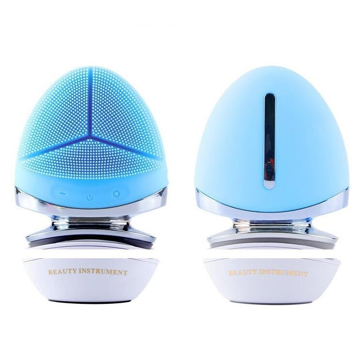 Multifunctional Ultrasonic Face and Eye Electric Warm Silicone Cleansing Instrument