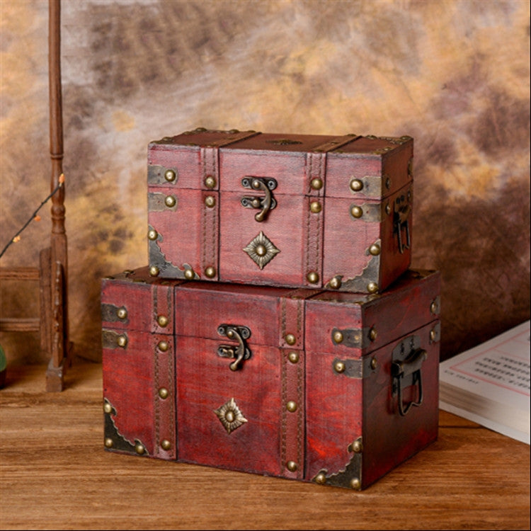 Small Vintage Wooden Storage Box Jewelry And Small Items Creative Storage Case