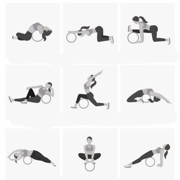 Wood Yoga Wheel Pilates with Buddha Lotus Professional TPE Yoga Circles Gym Workout Back Training Tool