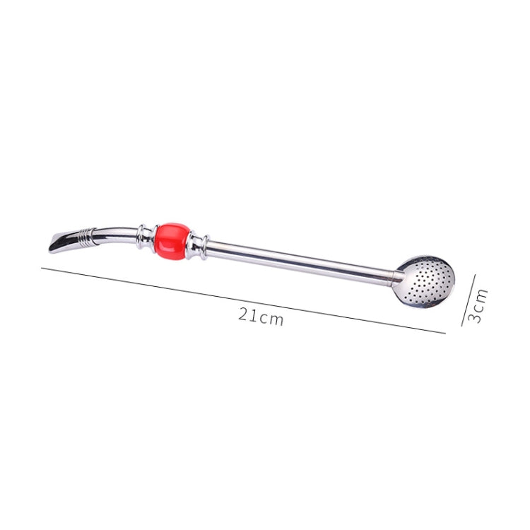 Washable Stainless Steel Straw Spoon Filter Slip Tea Tableware