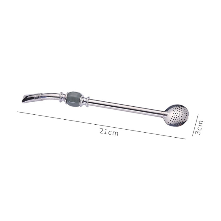Washable Stainless Steel Straw Spoon Filter Slip Tea Tableware