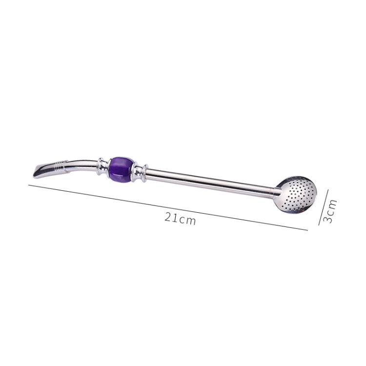 Washable Stainless Steel Straw Spoon Filter Slip Tea Tableware