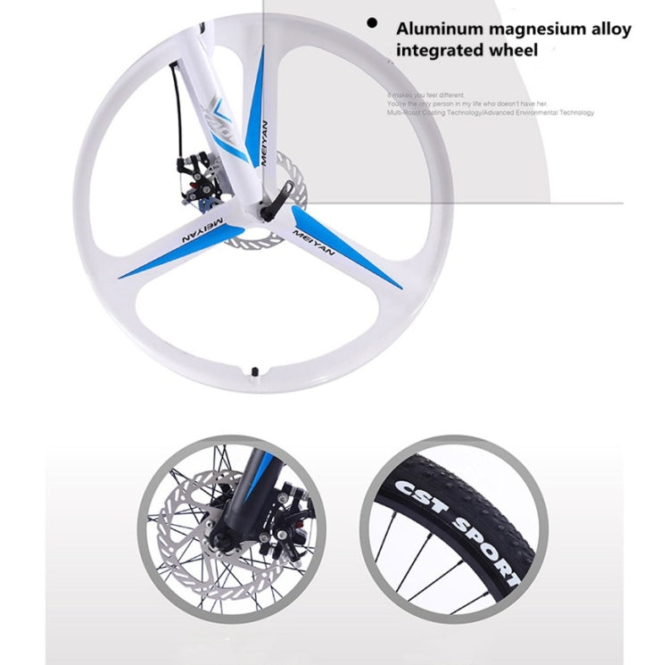 36V 13AH 350W 26 inch 27-speed Electric Bicycle Lithium Battery Powered Mountain Bike Off-road Variable Speed Vehicle with LCD Display, Style:Integrated Wheel