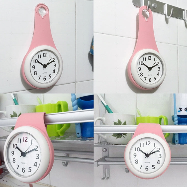 Simple Bathroom Clock Creative Wall Clock Kitchen Refrigerator Waterproof Mute Small Clock