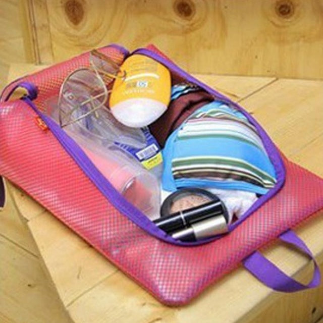 3 PCS Waterproof travel Handbag Travel Home Luggage Storage Bag Clothes Shoes Storage Organizer(Pink)