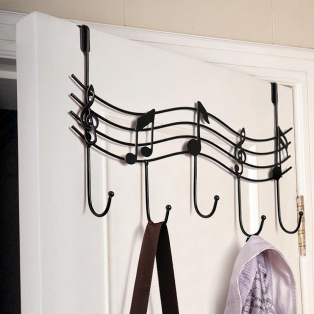 Metal Musical Notes Door Back Hanging Hooks