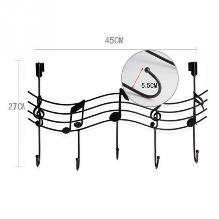 Metal Musical Notes Door Back Hanging Hooks