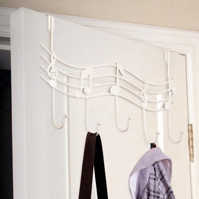 Metal Musical Notes Door Back Hanging Hooks
