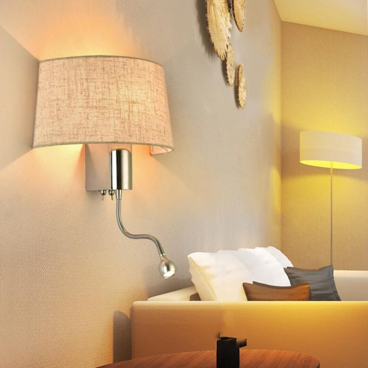 Stylish Minimalist Fabric Hotel Living Room Bedroom Aisle Wall Lamp, AC 220V