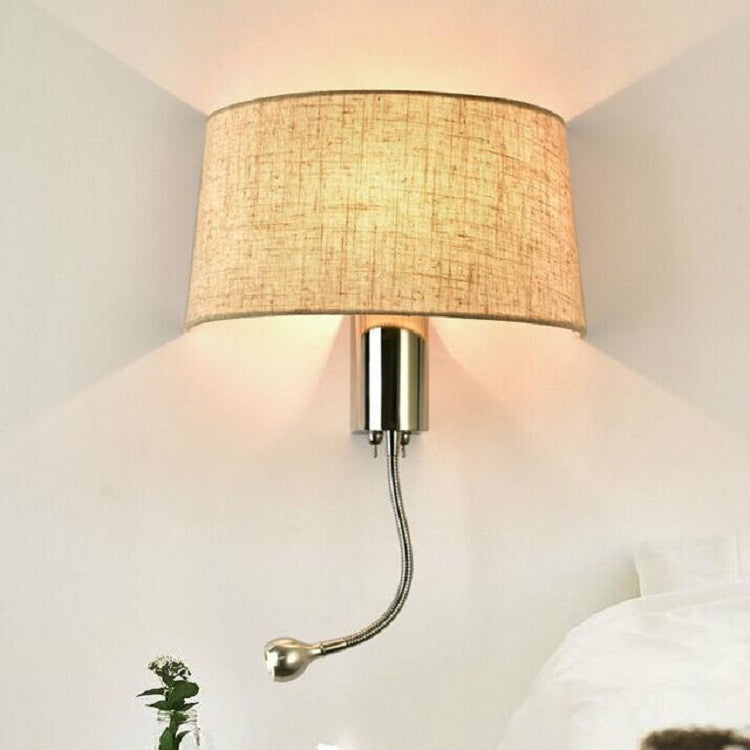 Stylish Minimalist Fabric Hotel Living Room Bedroom Aisle Wall Lamp, AC 220V