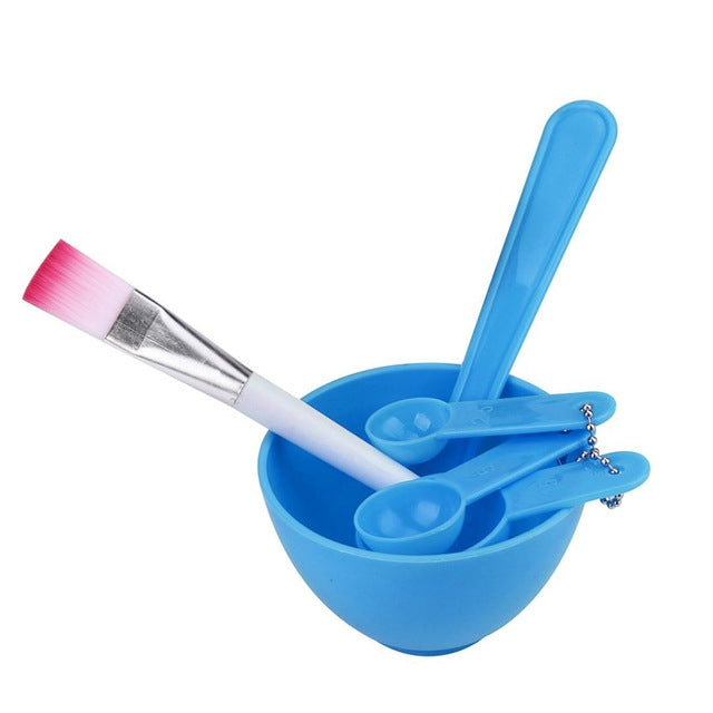 10 Sets 4 in 1 DIY Facial Mask Mixing Bowl Brush Spoon Stick Brush Face Care Set Women Facial Beauty Professional Kits Tools