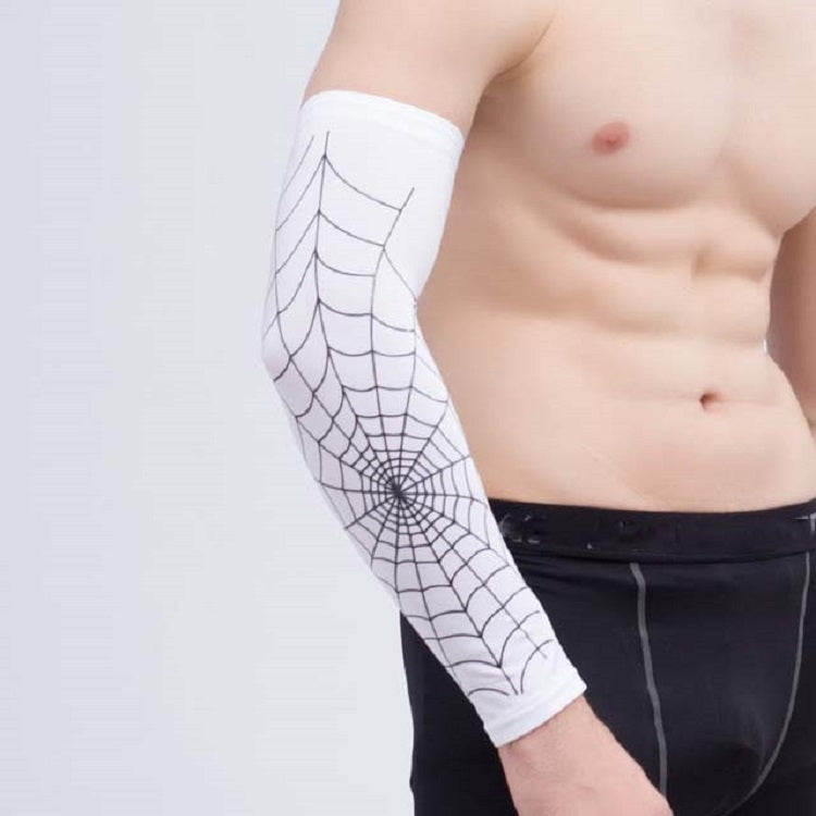 Professional Basketball Sports Spider Web Arm Guards Anti-skid Lengthened Elbow Guards, Size:L(Random Color Delivery)