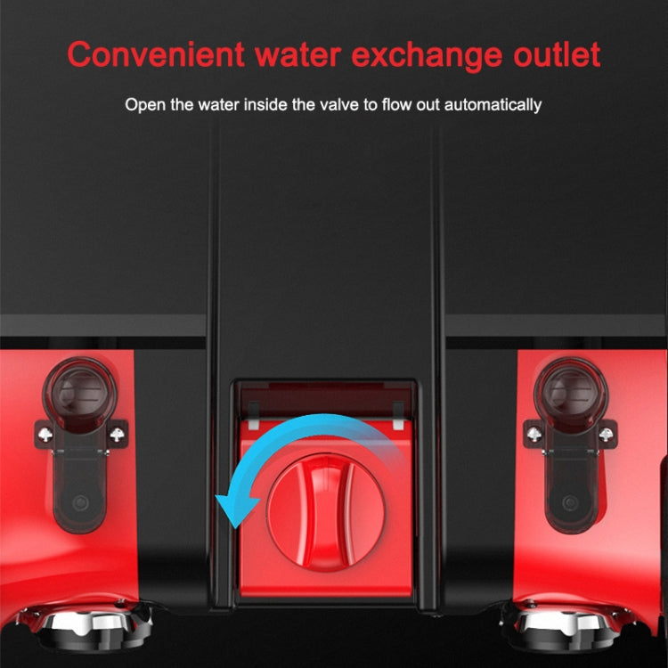 Multifunctional Four-foot Lifting Fishing Box with Pulley, Style:Standard, Capacity:40L(Red Black)
