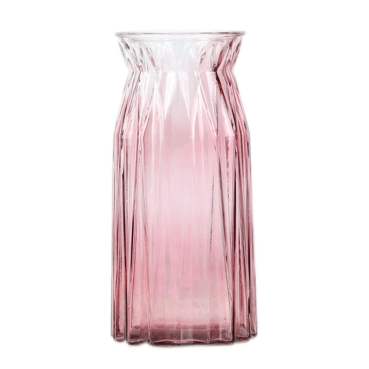 Contracted Transparent Glass Vase Origami Flower Arranging Plants  Household  Desktop Furnishing Articles, Size:Large