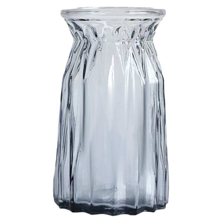 Contracted Transparent Glass Vase Origami Flower Arranging Plants  Household  Desktop Furnishing Articles, Size:Medium