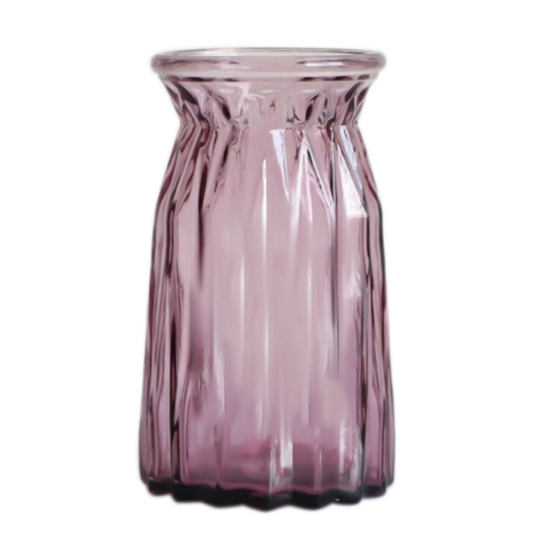 Contracted Transparent Glass Vase Origami Flower Arranging Plants  Household  Desktop Furnishing Articles, Size:Medium