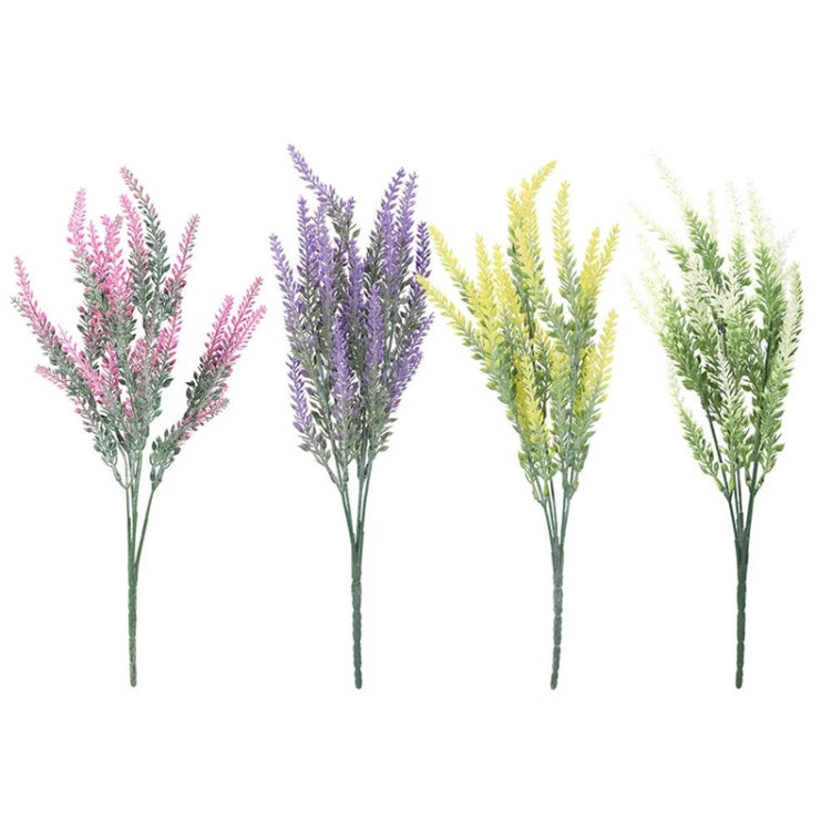 5 PCS Romantic Lavender Flower Silk Artificial Flowers Fake Flowers Grain Decorative Simulation Plants