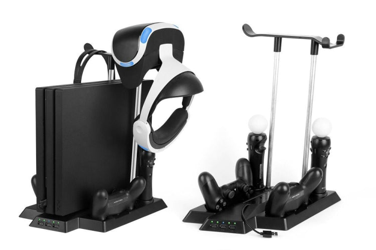 Portable Charge Stand Base Movable Charging Station Stand Storage Dual Controller Charging Station For PS4 and PS VR Headset