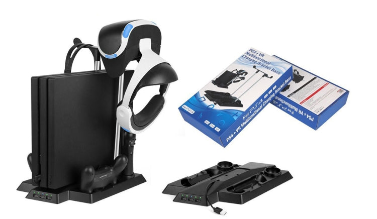 Portable Charge Stand Base Movable Charging Station Stand Storage Dual Controller Charging Station For PS4 and PS VR Headset