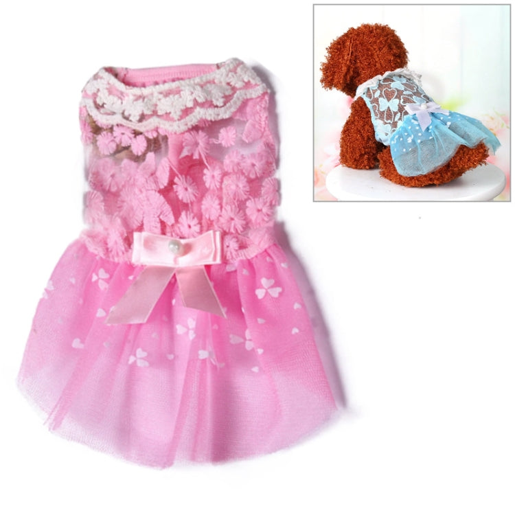 AB060 Lovely Cat Dress Lace Wedding Skirts Dresses for Pets Party Costume, Size:XS