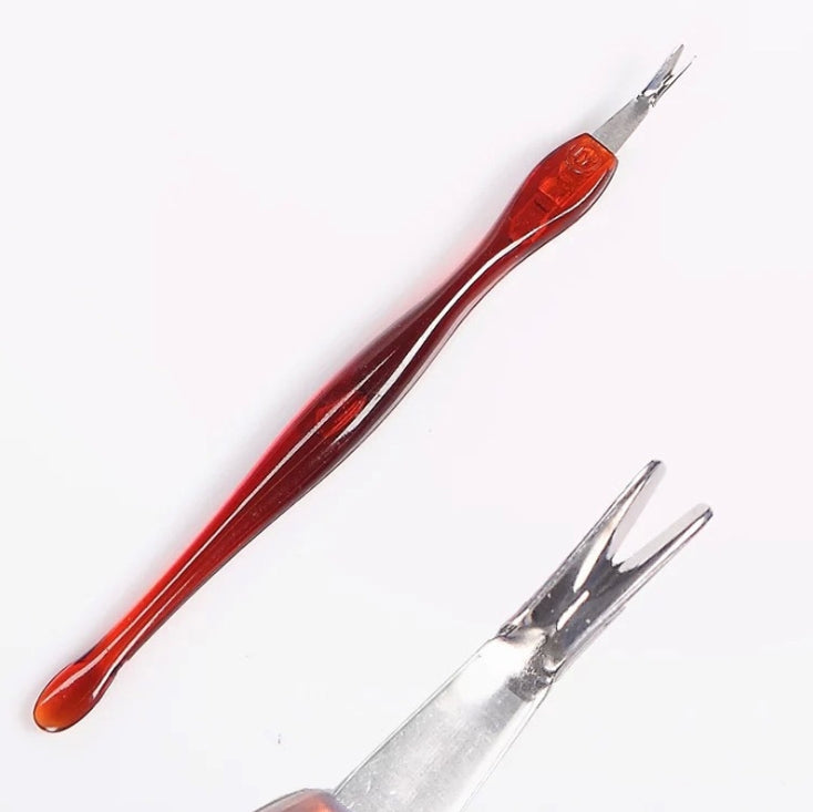 10 PCS Dead Skin Fork V Shape Remover Beauty Tool Cut Repair Removal of Nail Scissors Pusher Trimmer Manicure Tool