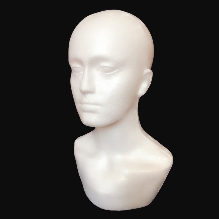 Male Foam Mannequin Head Model for Showcase Display Glasses Hat Wig Scarves