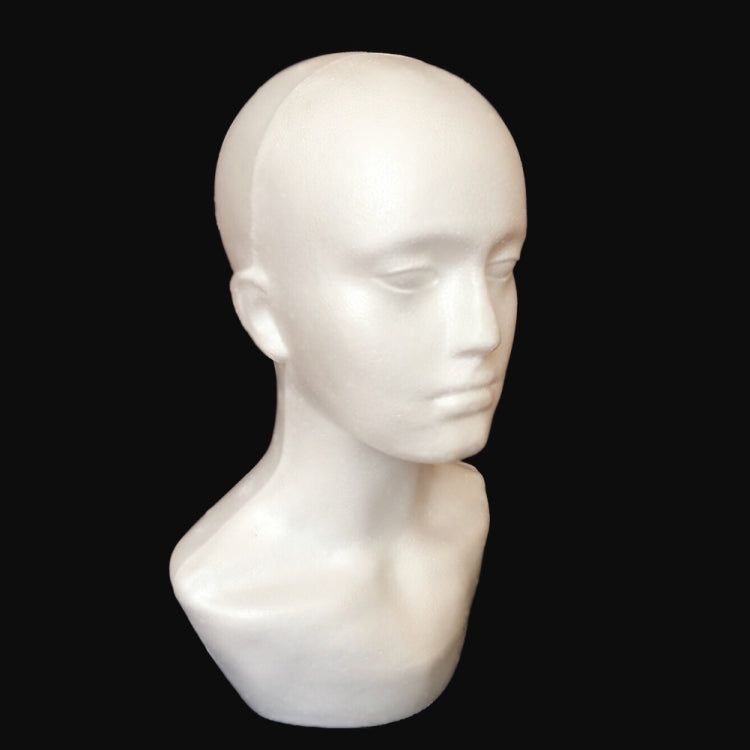Male Foam Mannequin Head Model for Showcase Display Glasses Hat Wig Scarves