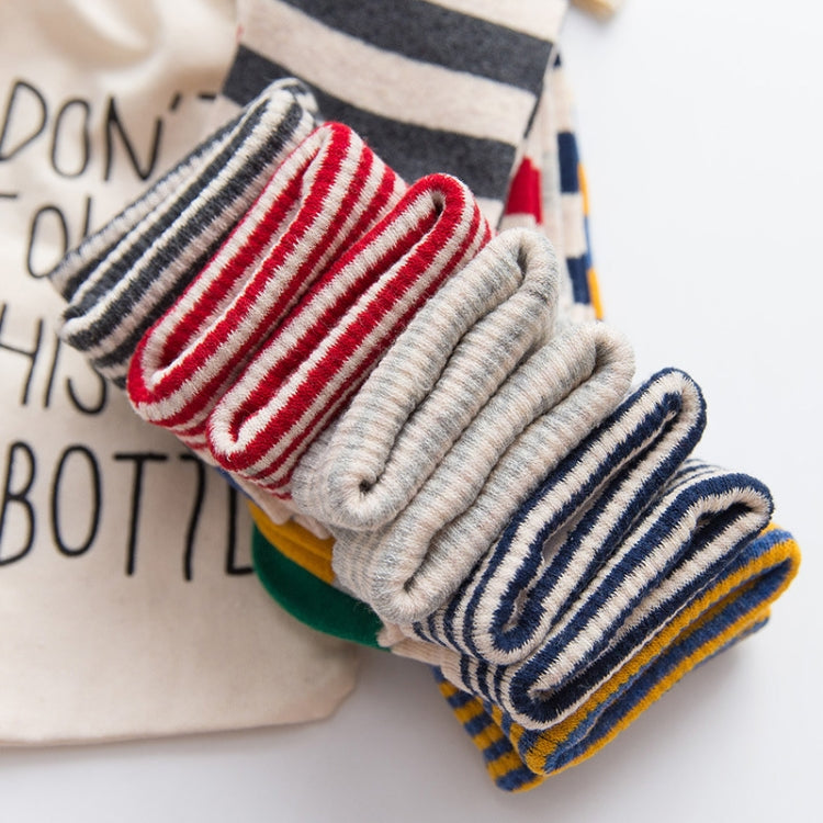Candy Colors Striped Cotton Casual Female Socks Tube Socks, Size:One Size