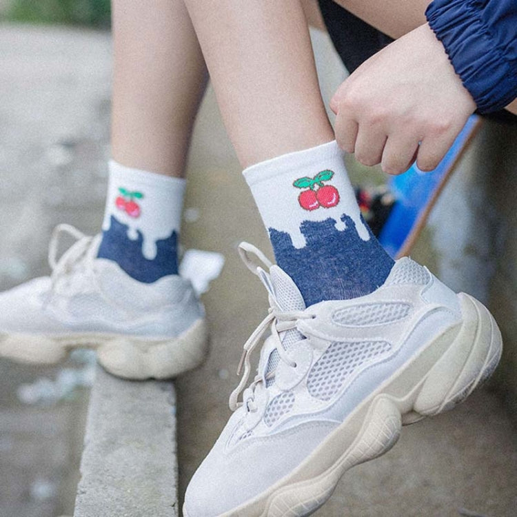 Creative Color Matching Fruit In Stockings Cotton Socks, Size:One Size