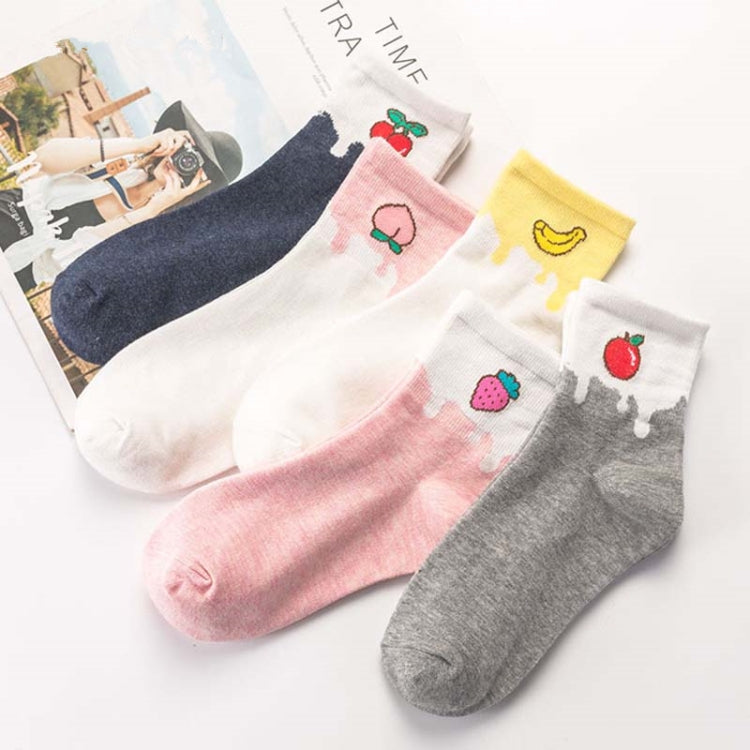 Creative Color Matching Fruit In Stockings Cotton Socks, Size:One Size