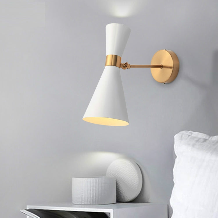 Simple Creative Double Heads Adjustable Angle Wrought Iron Living Room Aisle Corridor Bedroom Bedside Wall Lamp