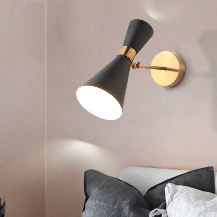 Simple Creative Double Heads Adjustable Angle Wrought Iron Living Room Aisle Corridor Bedroom Bedside Wall Lamp