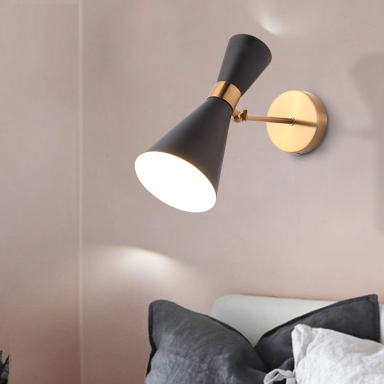 Simple Creative Double Heads Adjustable Angle Wrought Iron Living Room Aisle Corridor Bedroom Bedside Wall Lamp