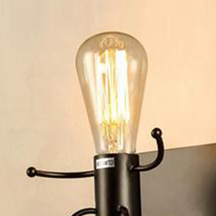 Personality Creative Retro Wrought Iron Villain Wall Lamp without Bulb