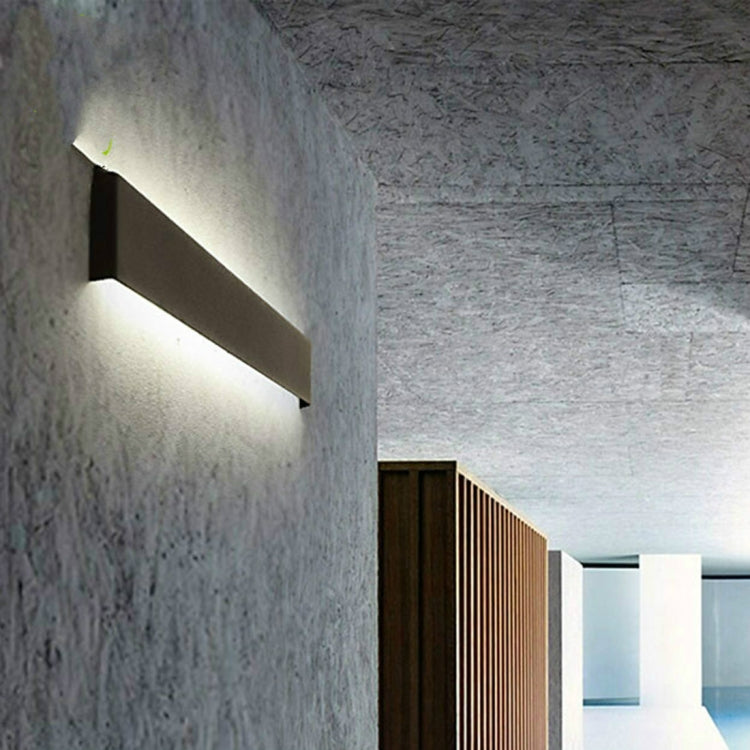 Modern Minimalist Living room Hallway Stairs Sconce LED Wall Lamp Creative Decoration Lighting, Lampshade Color:Black-58cm  24W