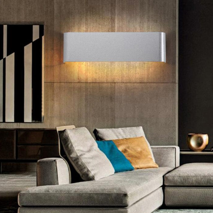 Modern Minimalist Living room Hallway Stairs Sconce LED Wall Lamp Creative Decoration Lighting, Lampshade Color:Silver-30cm 12W